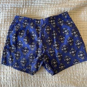 Madewell Cobalt Blue Floral Shorts, size 4, perfect condition.